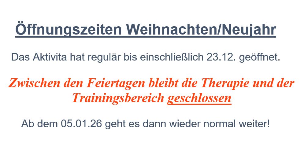 Öffnungszeiten Aktivita rund um die Feiertage